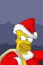 Santa Homer (free iPhone wallpaper)